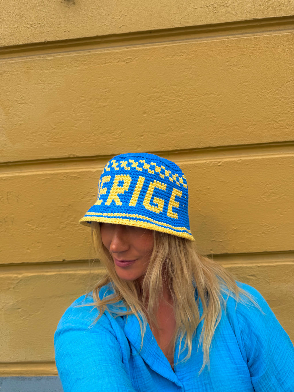 Sverige Bøttehatt fotball VM (garnpakke)