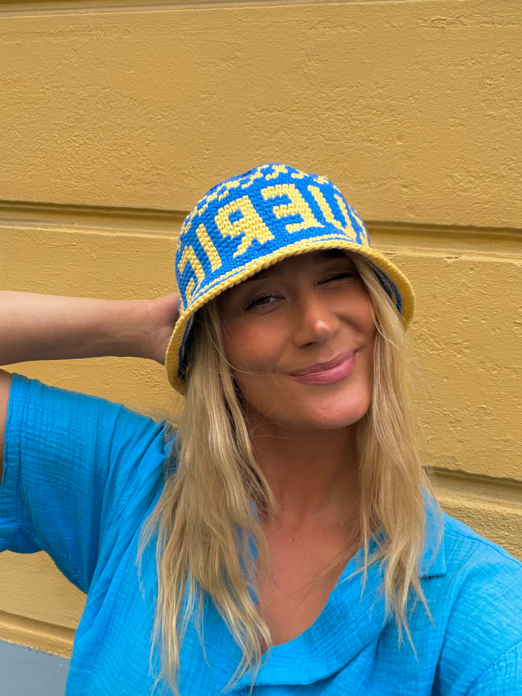 Sverige Bøttehatt fotball VM (garnpakke)
